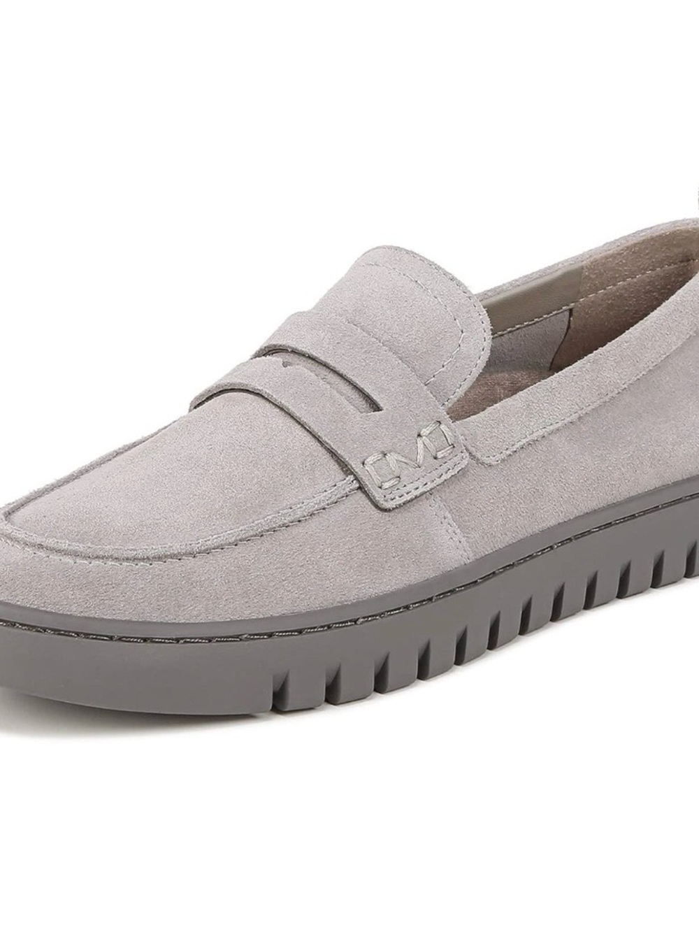 Vionic Leather/Suede 360 Flex Loafers - Uptown ~ Light Grey Suede NIB 9.5